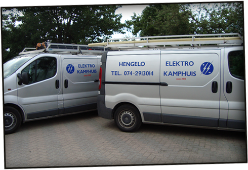 De bedrijfsbussen van Elektro Kamphuis